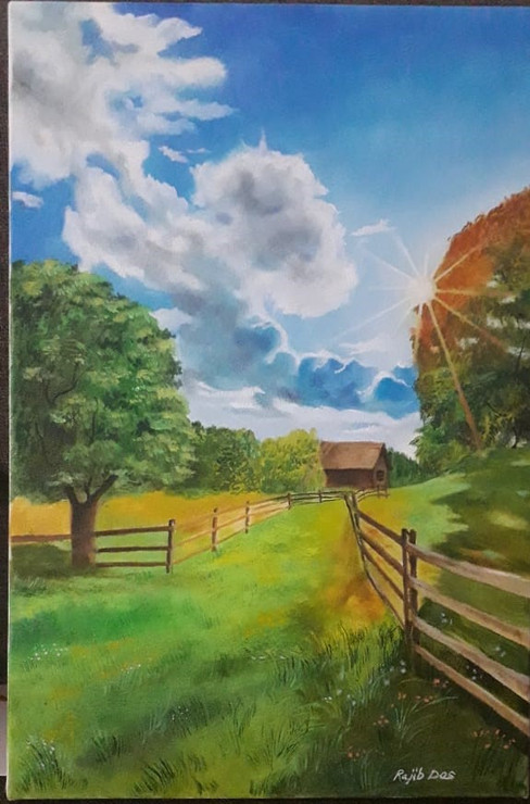 Autumn (ART_4209_49911) - Handpainted Art Painting - 12in X 18in