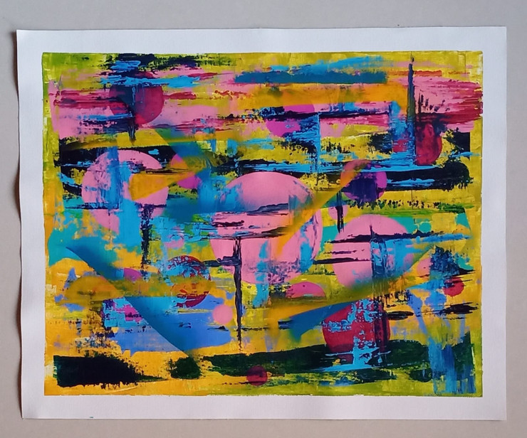 ABSTRATCT ILLUSION 2 16X20 INCH (ART_8590_66808) - Handpainted Art Painting - 20in X 16in