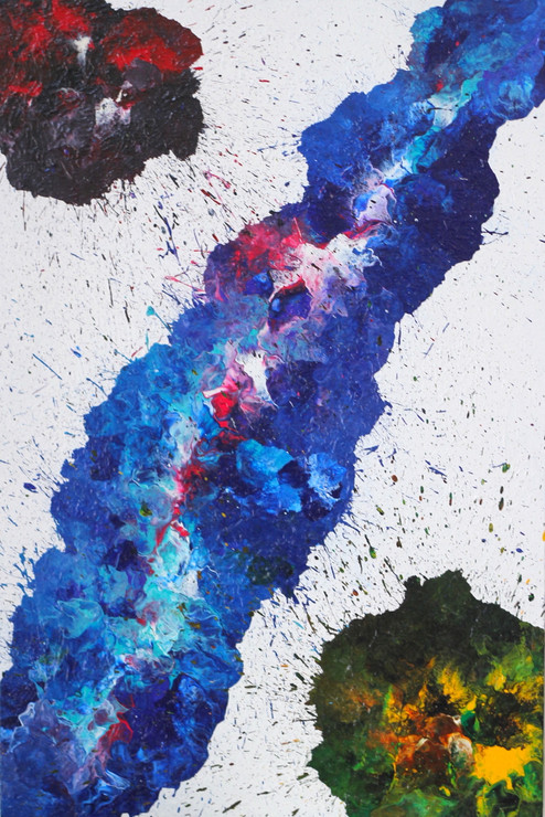 Nebula (ART_8582_66730) - Handpainted Art Painting - 24in X 36in
