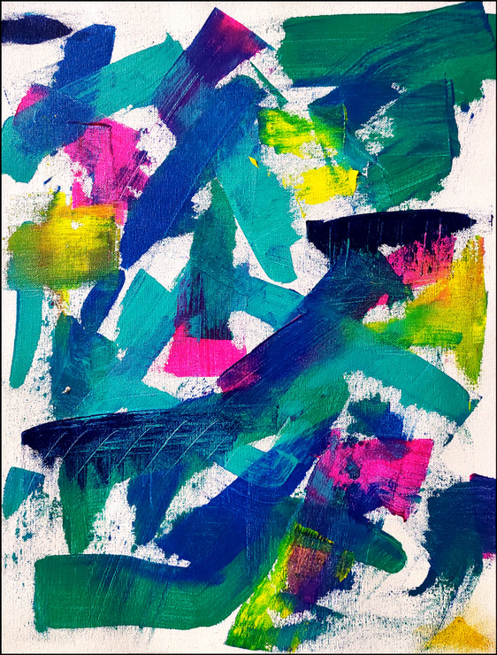 Random Splash - Multicolor Abstract  (ART_5557_67072) - Handpainted Art Painting - 16in X 20in