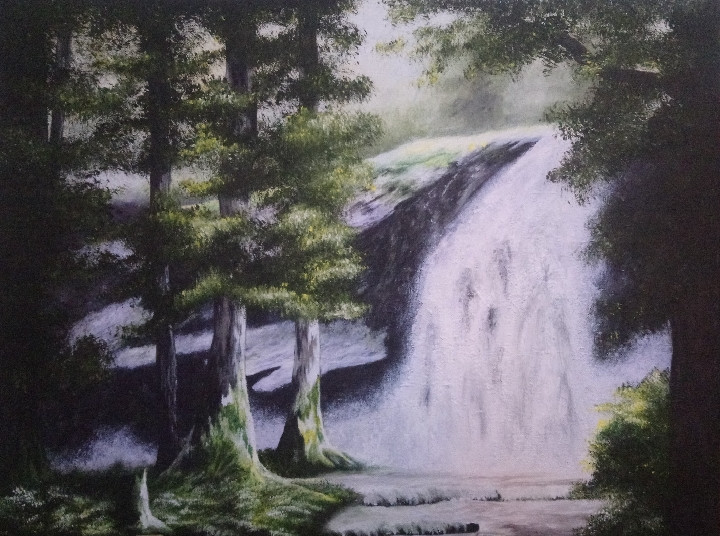 Untitled (ART_8326_67185) - Handpainted Art Painting - 12in X 18in