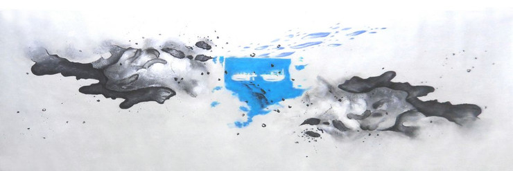 Blue patch,black and blue patch,blue black patch with white background