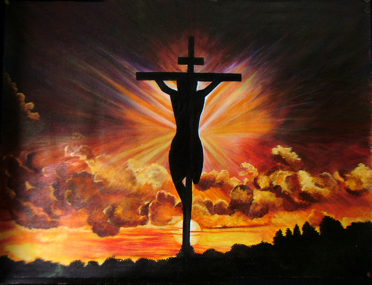 Jesus Christ (ART_1140_67196) - Handpainted Art Painting - 29in X 21in