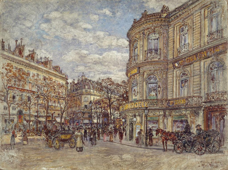 Le Pavillon De Hanovre, Rue Louis-le-Grand (1902) (PRT_15368) - Canvas Art Print - 26in X 19in