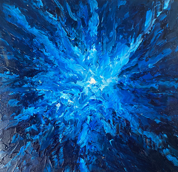Abstract 20226 (ART_8370_67312) - Handpainted Art Painting - 12in X 12in