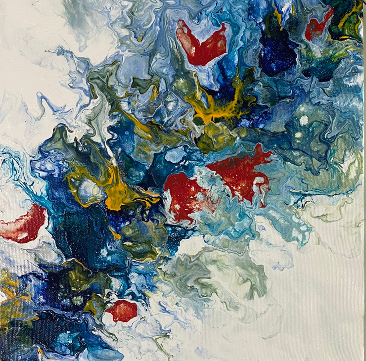 Abstract 20225 (ART_8370_67303) - Handpainted Art Painting - 10in X 10in
