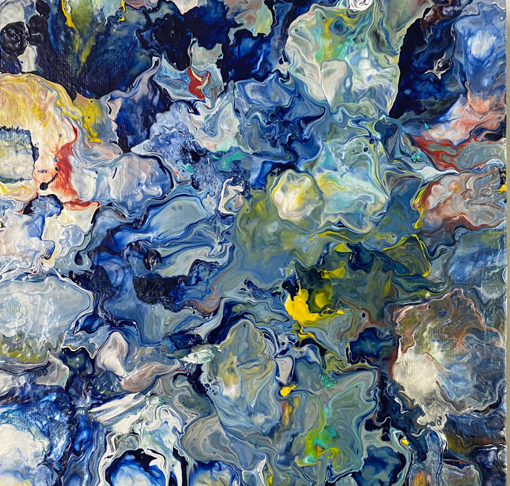 Abstract 20223 (ART_8370_67301) - Handpainted Art Painting - 10in X 10in