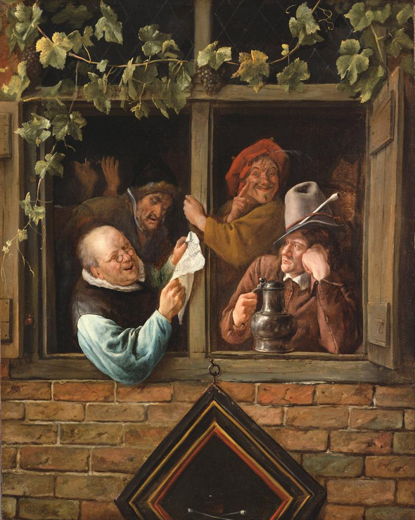 Rhetoricians At A Window (PRT_15420) - Canvas Art Print - 26in X 33in