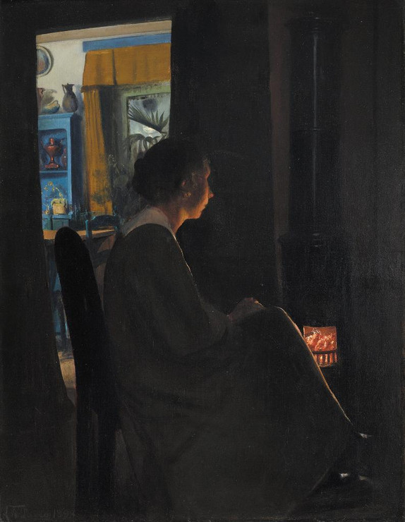 Twilight. The Artist‚Äôs Wife (1898) (PRT_15499) - Canvas Art Print - 18in X 23in