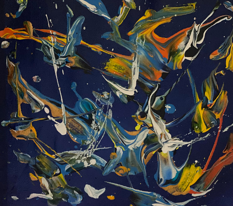 Abstract 202209 (ART_8370_67472) - Handpainted Art Painting - 9in X 7in