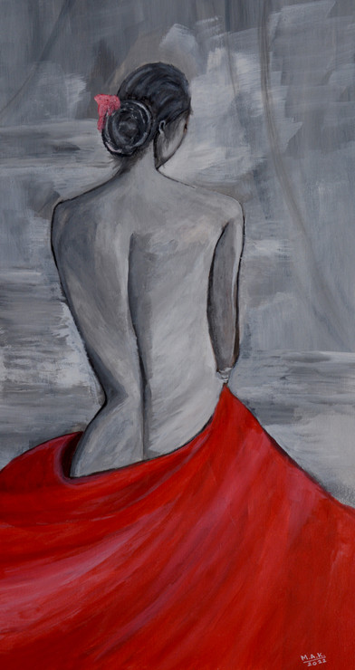 Dreaming (ART_7844_67917) - Handpainted Art Painting - 12in X 24in