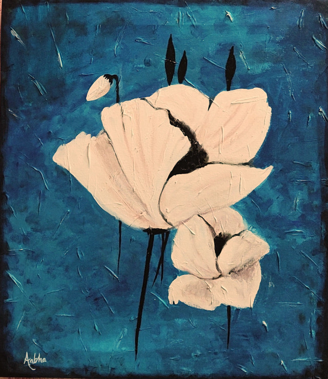 Bloom (ART_8629_67971) - Handpainted Art Painting - 22in X 24in