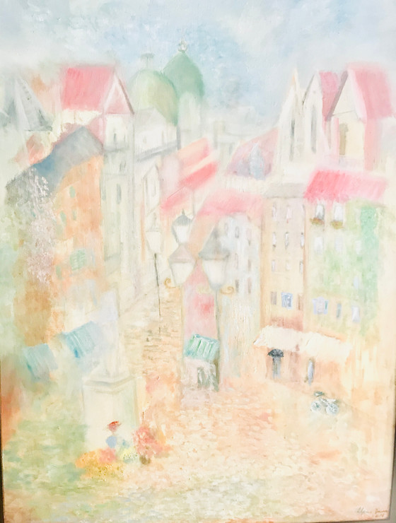 Vienna (ART_8685_68476) - Handpainted Art Painting - 36in X 48in