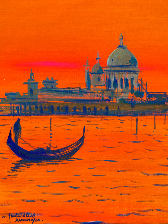 Venice (ART_3512_68839) - Handpainted Art Painting - 8in X 10in