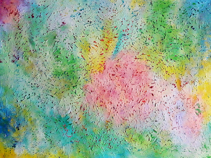 Rhythms Of Color Abstract Multicolour Texture Painting (ART_8034_68907) - Handpainted Art Painting - 24in X 18in