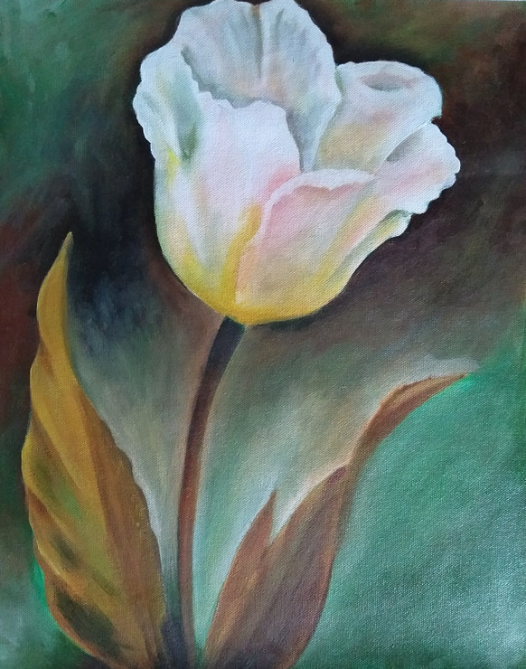 Rose-realistic Flower painting  (ART_8718_68919) - Handpainted Art Painting - 15in X 18in