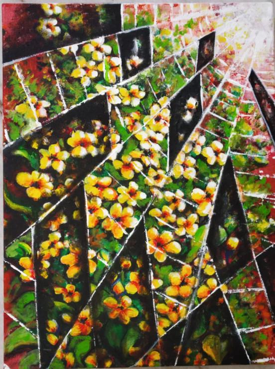 HAPPY OR NOT (ART_8691_69102) - Handpainted Art Painting - 12in X 16in