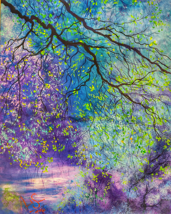 Beautiful Landscape Painting (ART_7615_69006) - Handpainted Art Painting - 16in X 20in