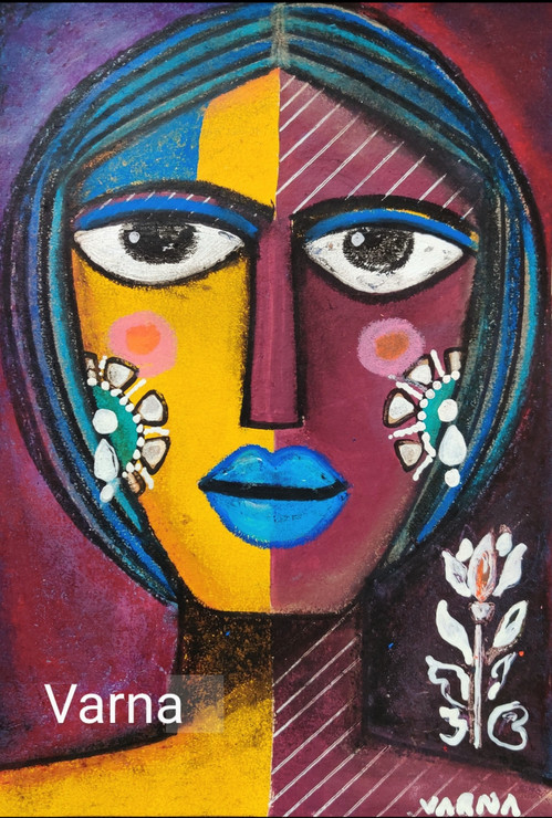 Blue Lips (PRT_8079_69455) - Canvas Art Print - 11in X 16in