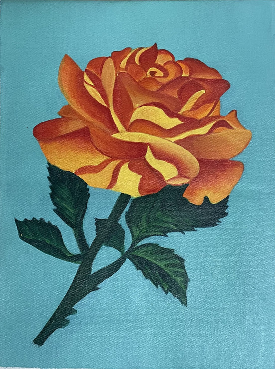 Flower - Rose  (ART_7557_69676) - Handpainted Art Painting - 12in X 16in