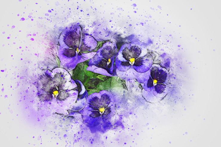 Flower Bouquet 1 (PRT_7809_70177) - Canvas Art Print - 26in X 17in