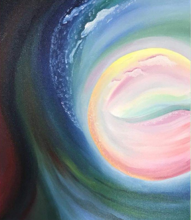 Cosmic Journey (ART_8800_70341) - Handpainted Art Painting - 20in X 24in