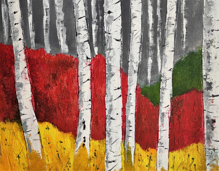 Autumn Landscape (ART_3064_70310) - Handpainted Art Painting - 14in X 10in