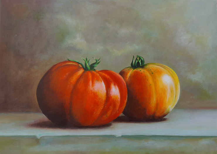 Tomato (ART_8857_71049) - Handpainted Art Painting - 14in X 10in