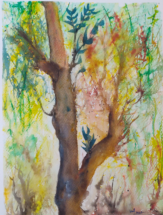 Standing alone (ART_8841_71097) - Handpainted Art Painting - 11in X 8in
