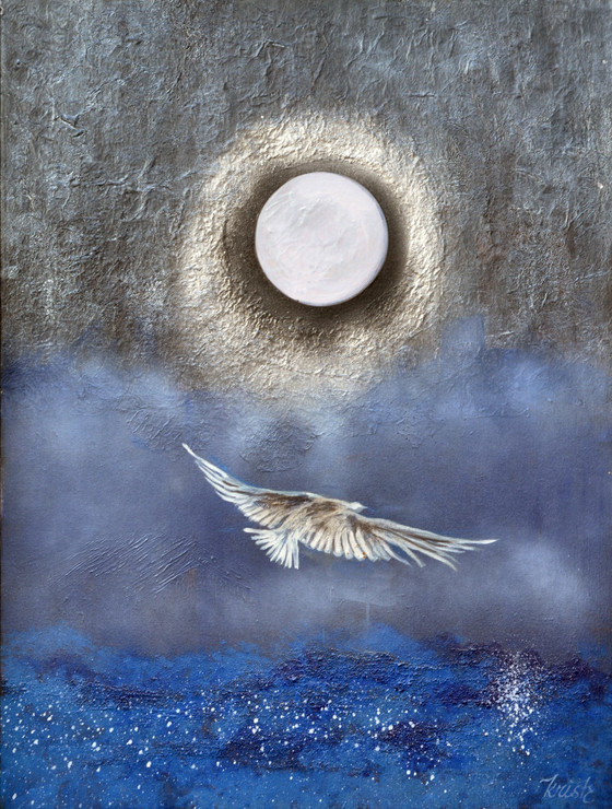 Coming in to land (ART_8858_71119) - Handpainted Art Painting - 40in X 52in