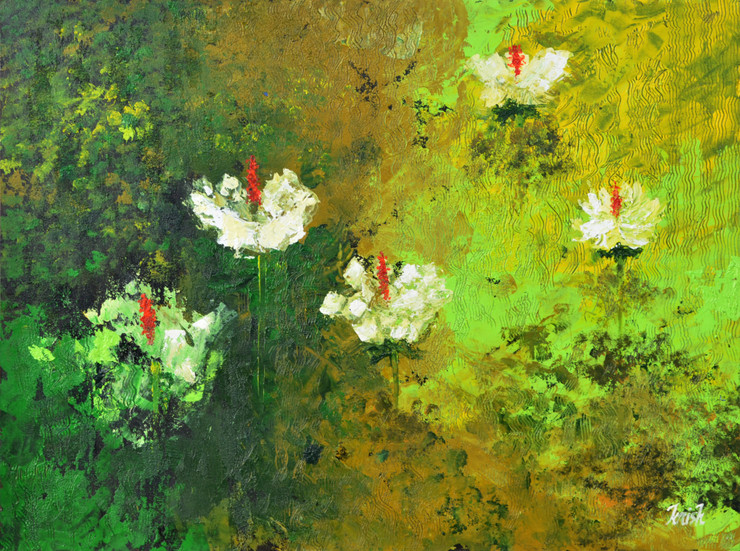 Garden (ART_8858_71094) - Handpainted Art Painting - 52in X 48in