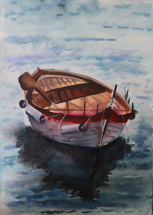 Sailing Boat (PRT_8869_71293) - Canvas Art Print - 9in X 11in