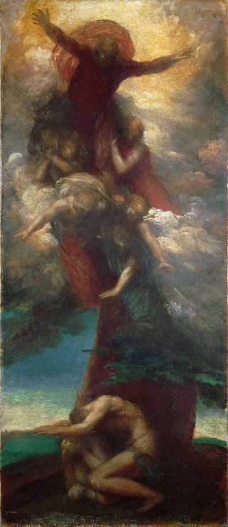 The Denunciation Of Adam And Eve By George Frederic Watts (PRT_15595) - Canvas Art Print - 17in X 38in