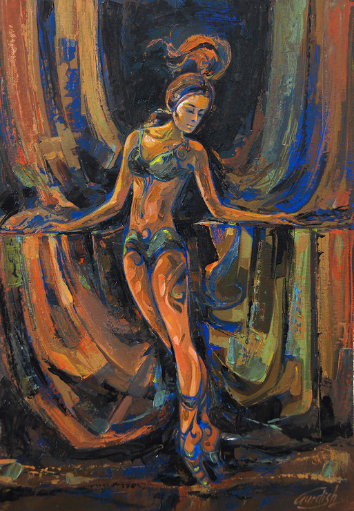Mystic Beginning (ART_2571_71816) - Handpainted Art Painting - 18in X 26in