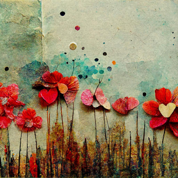 Floral (12) (PRT_15636) - Canvas Art Print - 33in X 33in