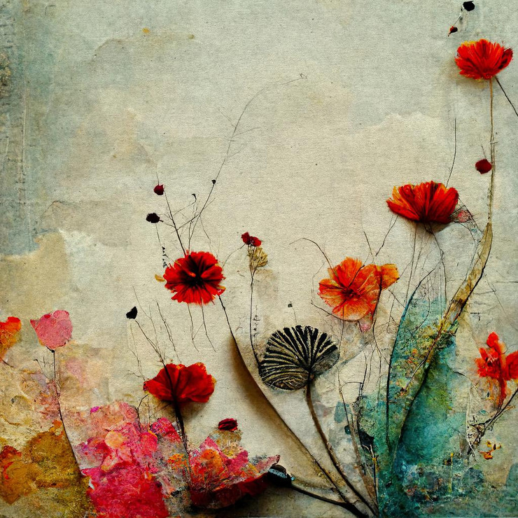 Floral (6) (PRT_15643) - Canvas Art Print - 33in X 33in