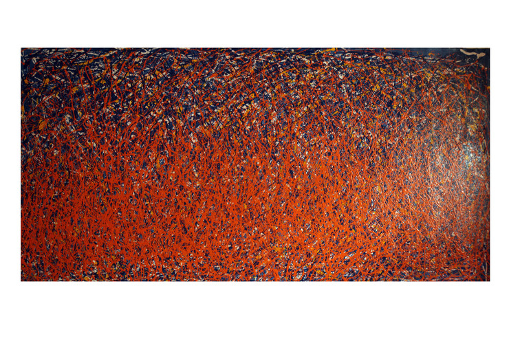 Burn (ART_8922_72529) - Handpainted Art Painting - 36in X 72in