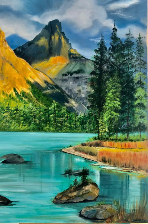 Nature-Gods creation  (ART_8912_72742) - Handpainted Art Painting - 24in X 36in