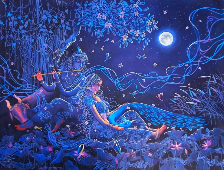 Saawariya (ART_7141_73016) - Handpainted Art Painting - 41in X 30in