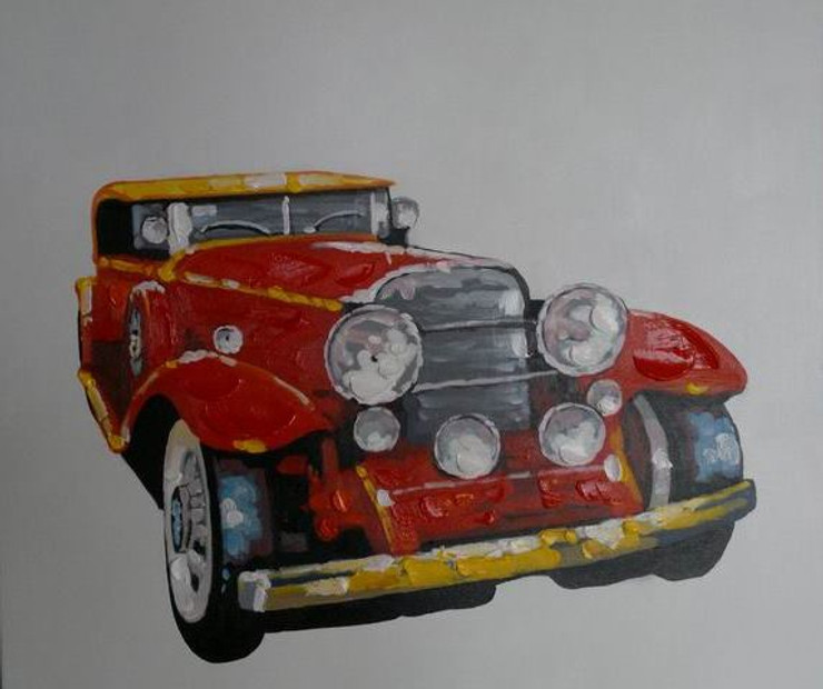 Joyride - 40in x 40in,RTCSD_29_4040,Jip,Vhan,Long Drive,Car - 100% Handpainted Buy Painting Online in India