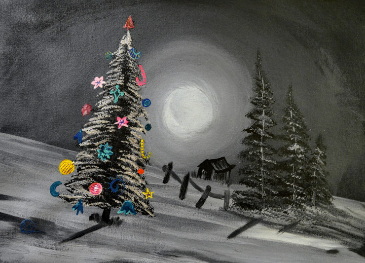 Gifting Season (ART_8580_73143) - Handpainted Art Painting - 20in X 14in