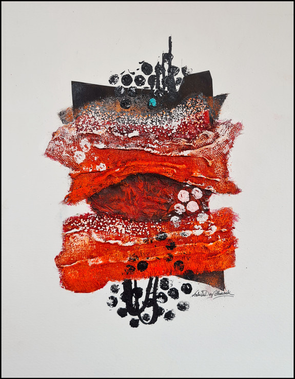 Expression through Abstraction 6 (ART_3682_73541) - Handpainted Art Painting - 12in X 14in