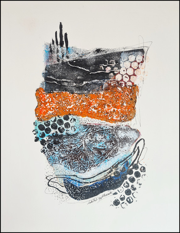 Expression through Abstraction 5 (ART_3682_73540) - Handpainted Art Painting - 12in X 14in