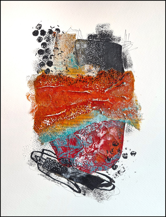 Expression through Abstraction 2 (ART_3682_73537) - Handpainted Art Painting - 12in X 14in