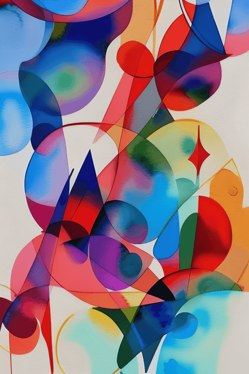 Colourful Geometry (PRT_8991_74075) - Canvas Art Print - 11in X 16in