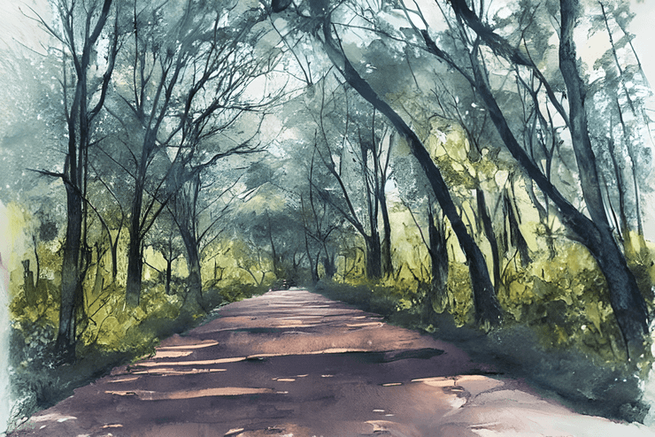 Nature Way (PRT_8991_74373) - Canvas Art Print - 11in X 7in