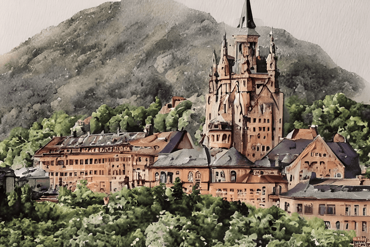 Building (PRT_8991_74370) - Canvas Art Print - 11in X 7in