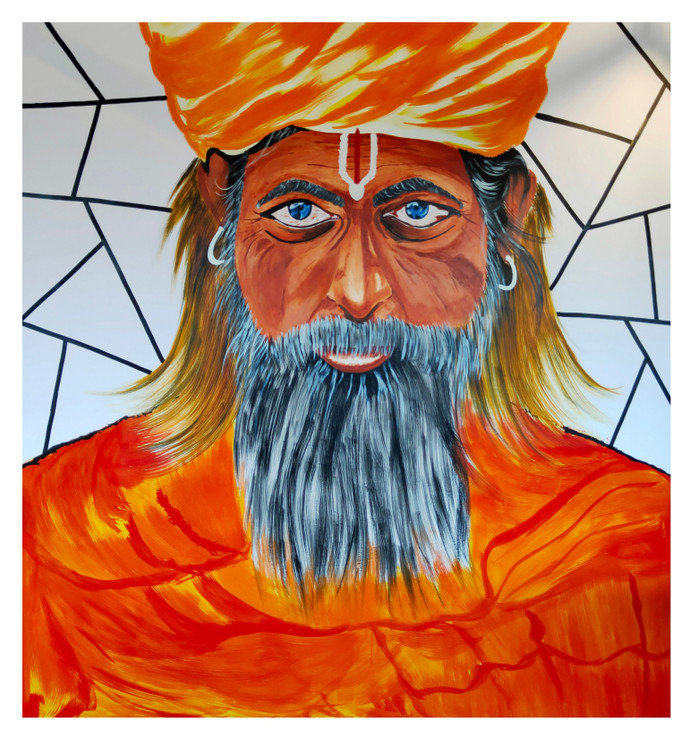 Hindu - Series 1 (ART_8015_74860) - Handpainted Art Painting - 48in X 54in