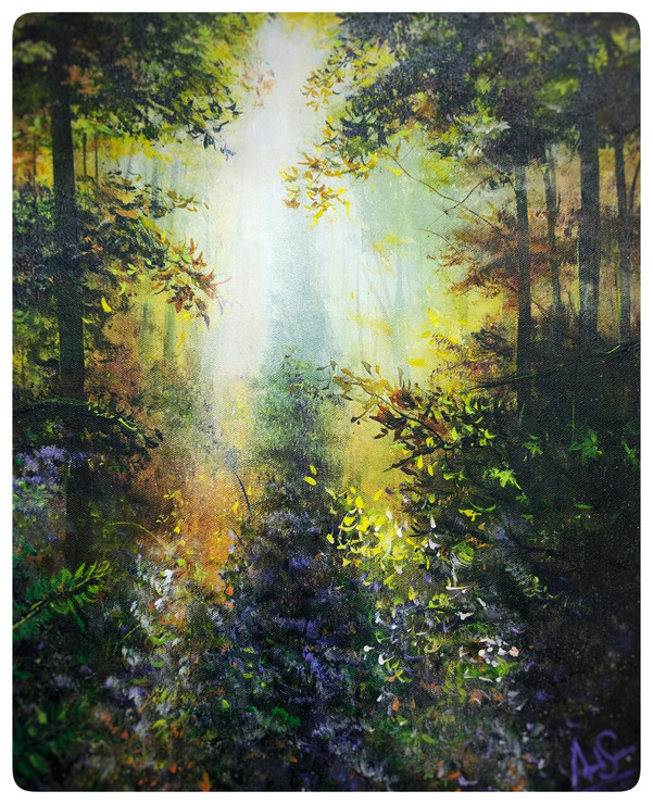 Sunrays (ART_7615_74818) - Handpainted Art Painting - 16 in X 20in