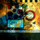 FlowerOnColoursplash - 32in X 32in,31ABT506_3232,Multi-Color,80X80,Abstract Art Canvas Painting